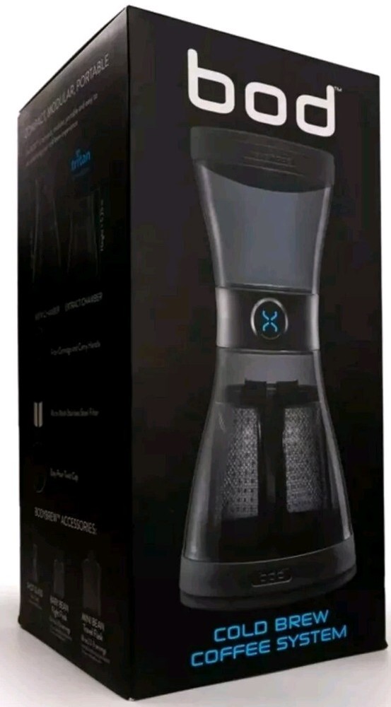 Sheer Clear Bod Bodybrew 12.5" H Cold Brew Coffee Extract System + User's Guide