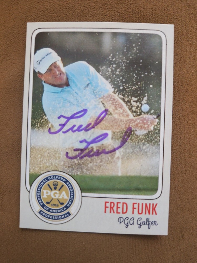 Fred Funk Custom Signed Card - PGA Golfer