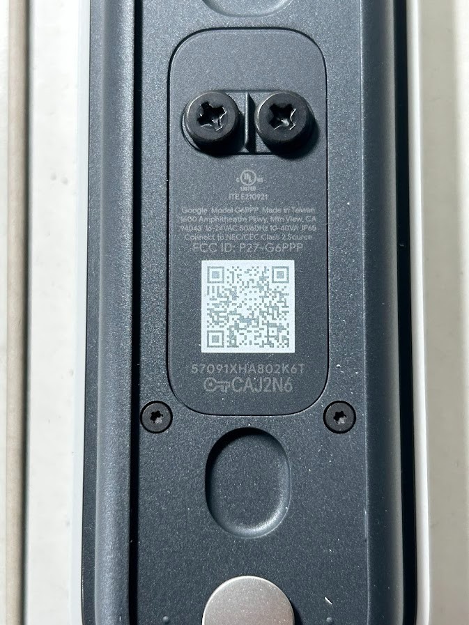 Google Nest Doorbell Wired 3rd Gen – Snow