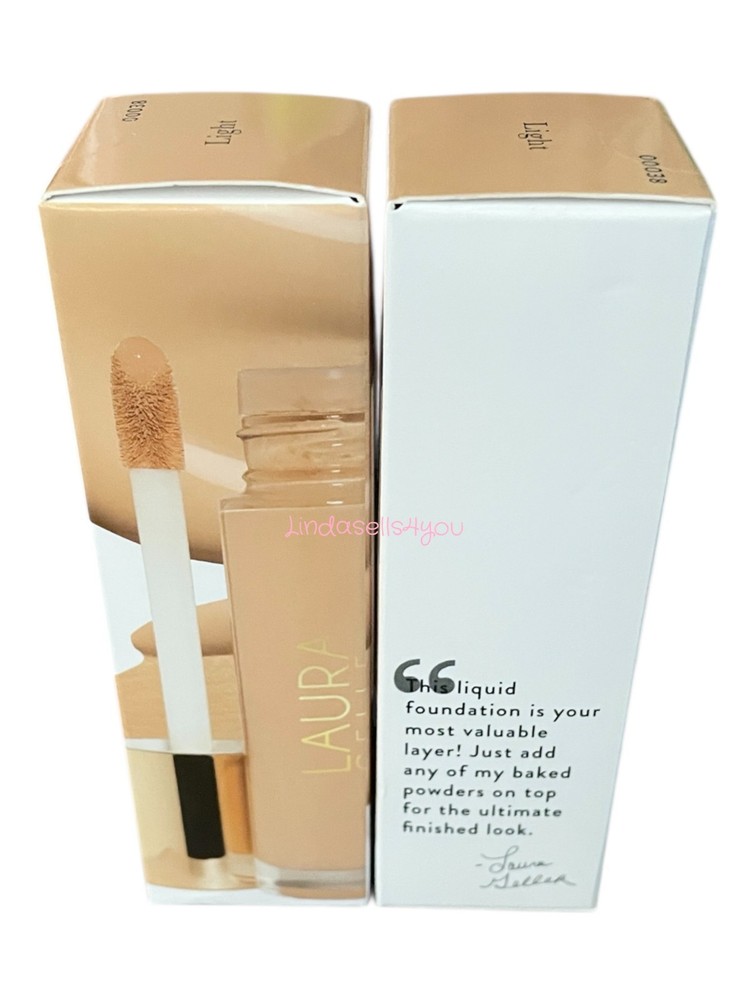 2 Piece Laura Geller Double Take Liquid LIGHT Foundation Medium Coverage Sealed