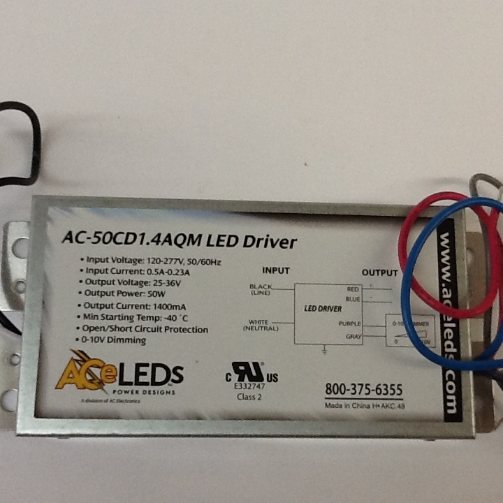 Ace LEDs AC-50CD1.4AQM LED Driver AC Electronics Ballast