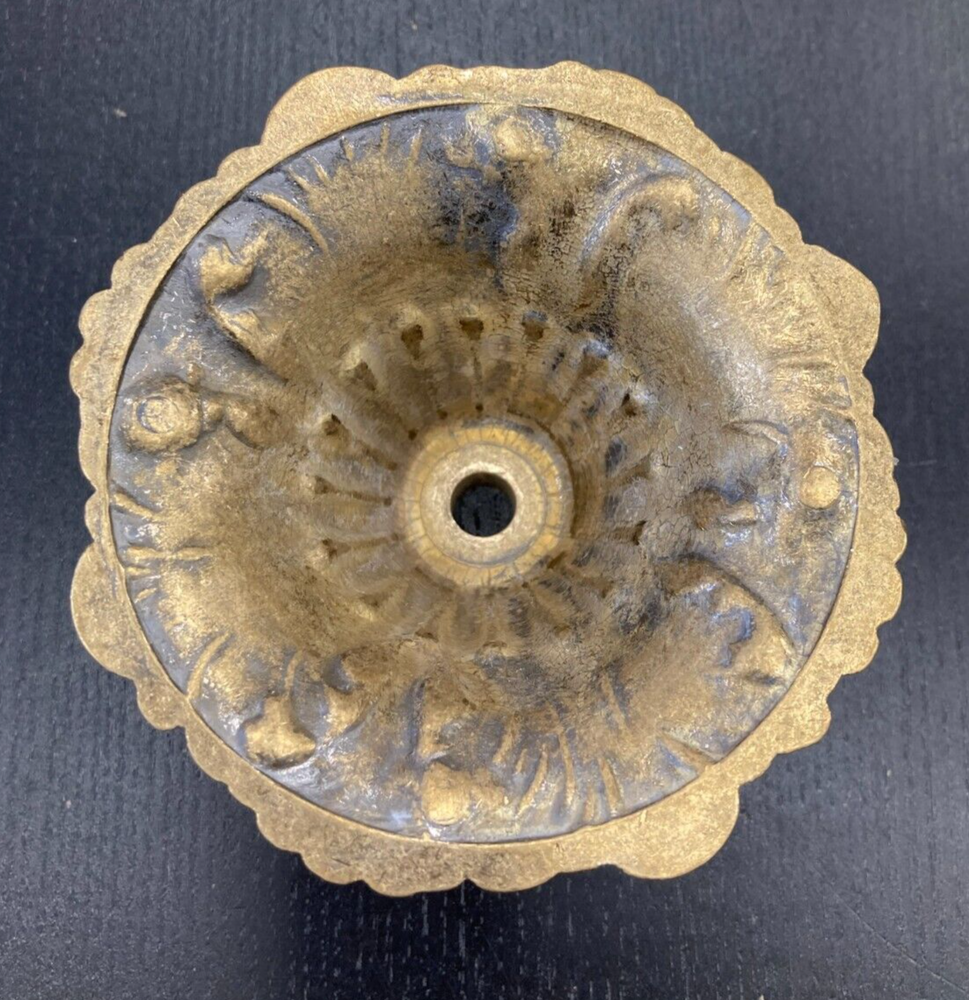 Small Cast Brass Decorative Ceiling Rose