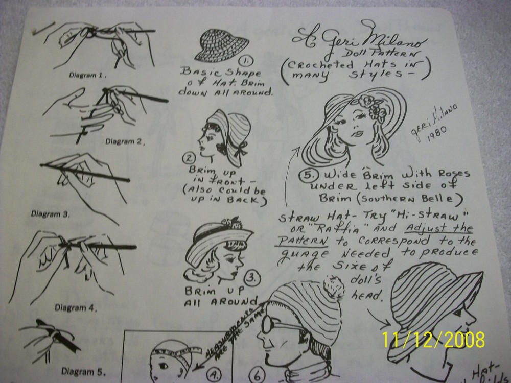4 GERI MILANO HAT PATTERNS