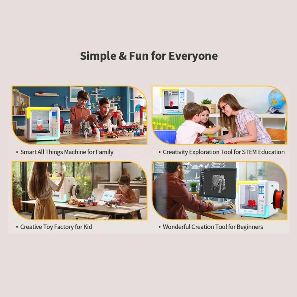 X-MAKER FDM 3D Printer Smart One-Key Printing High-Speed Fully Assembled G2Y2