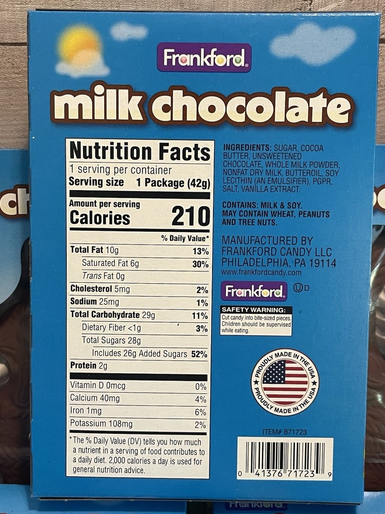 10 Frankford Easter Bunny Rabbit Milk Chocolate Solid BB 12/28
