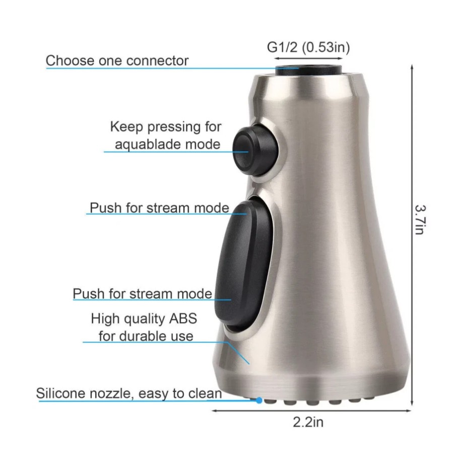 Standard Universal Spray Head Pull Down Kitchen Faucet Replacement Part NEW