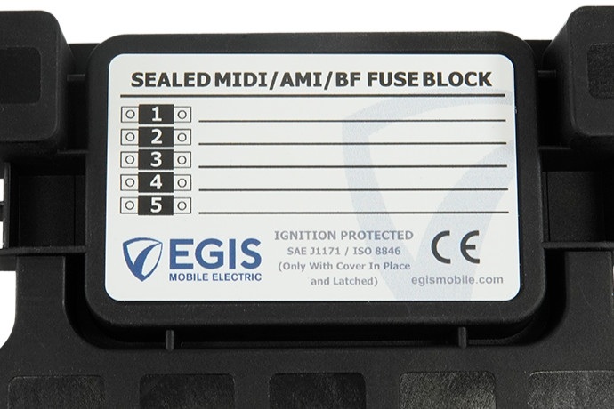 EGIS MOBILE MIDI 5X FUSE BLOCK M8 INPUTS- 3908