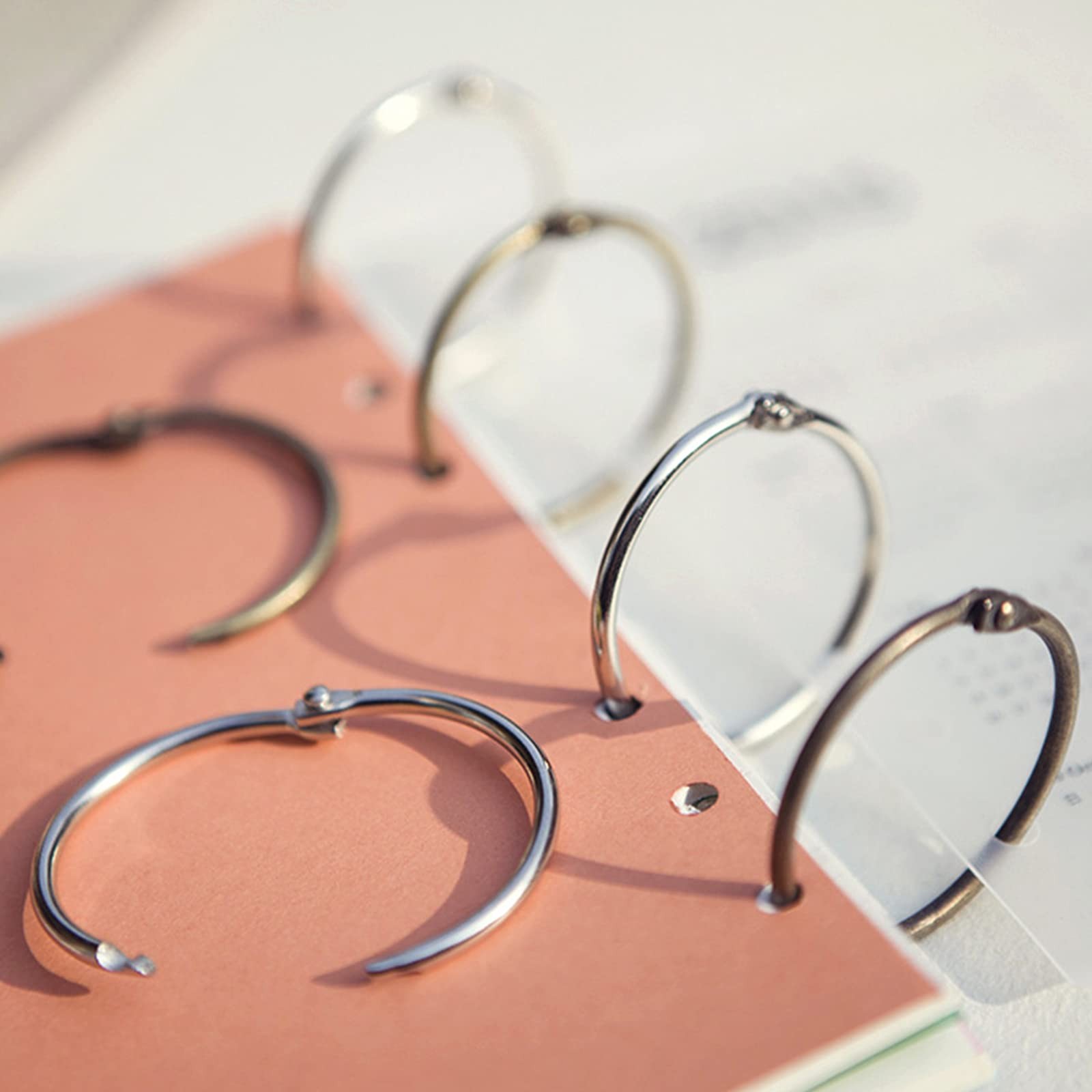 36pcs Shower Curtain Rings, 1.7" Rust-Proof Metal Round Shower Curtain Hooks ...