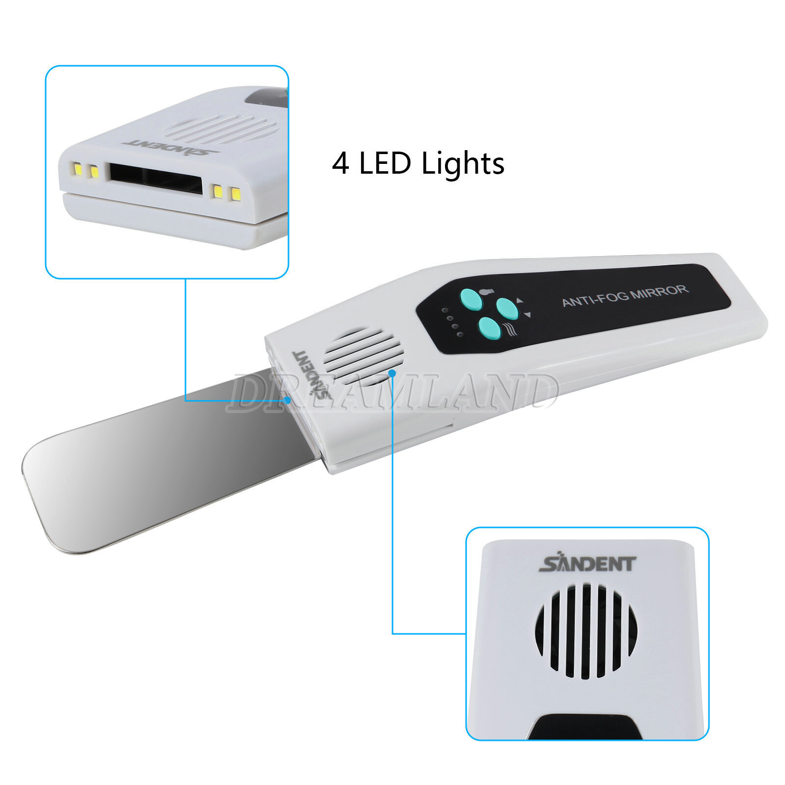 Dental Anti-fog Mirrors Photography Reflector No-Fog LED Automatic Mirrors Kit