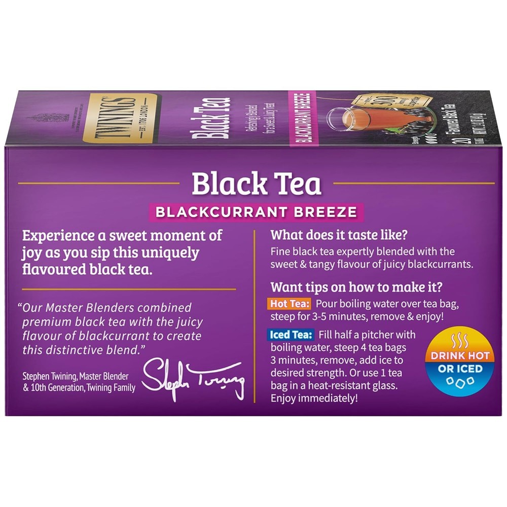 Twinings Blackcurrant Breeze Black Tea - 20 Count