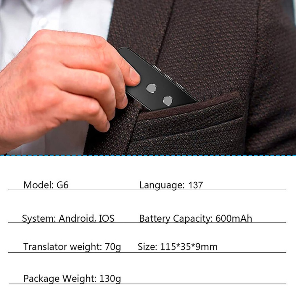 140+Language Portable Real-time Smart Translator Translation Device