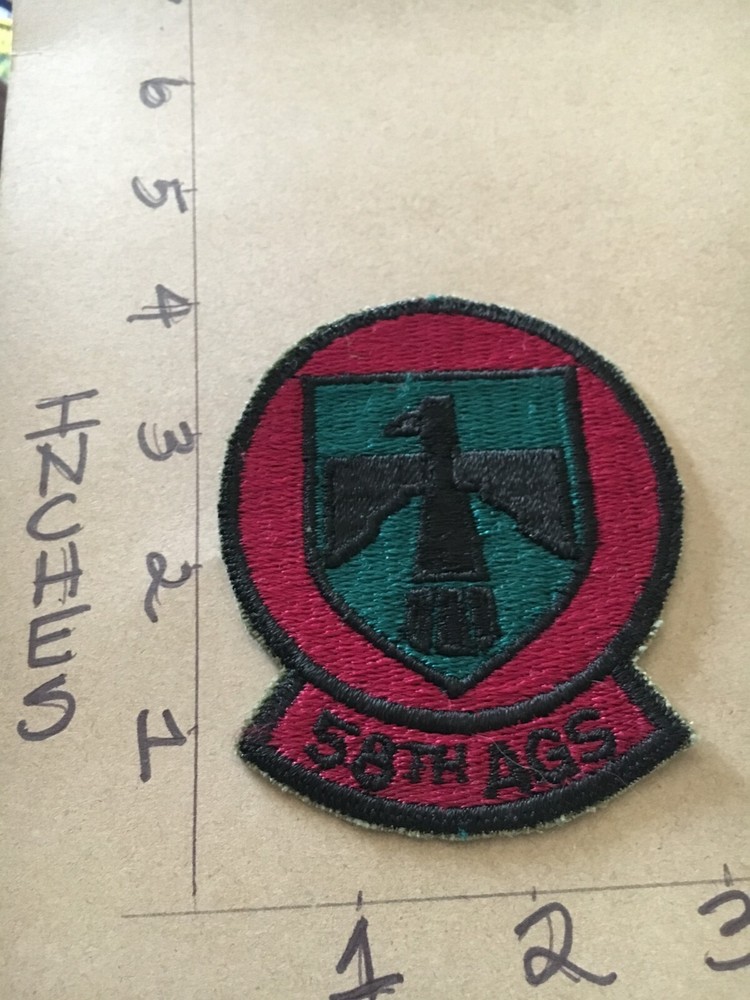 USAF 58th AGS Squadron subdued patch 5/3/25
