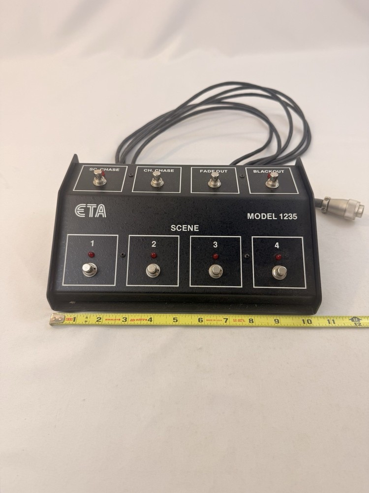 ETA Model 1235 Scene Footswitch Lighting Controller 4 Scene Chase Not Tested