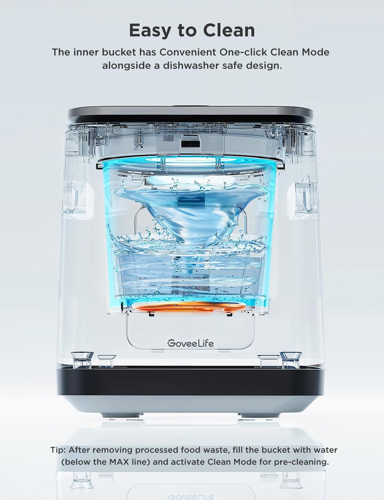 Smart Indoor Electric Composter - Odorless, Low Noise, Auto-Cleaning Bin