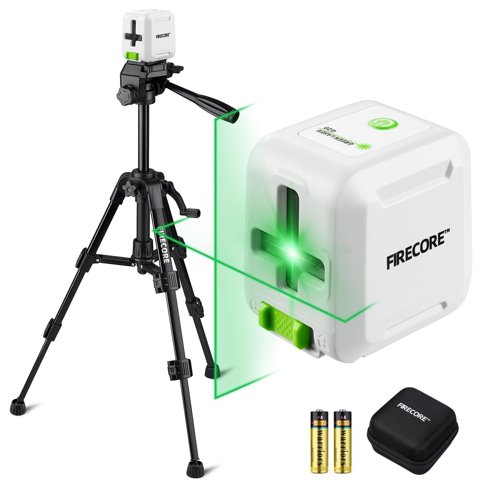 Firecore Laser Level with Tripod, Self Leveling Green Beam