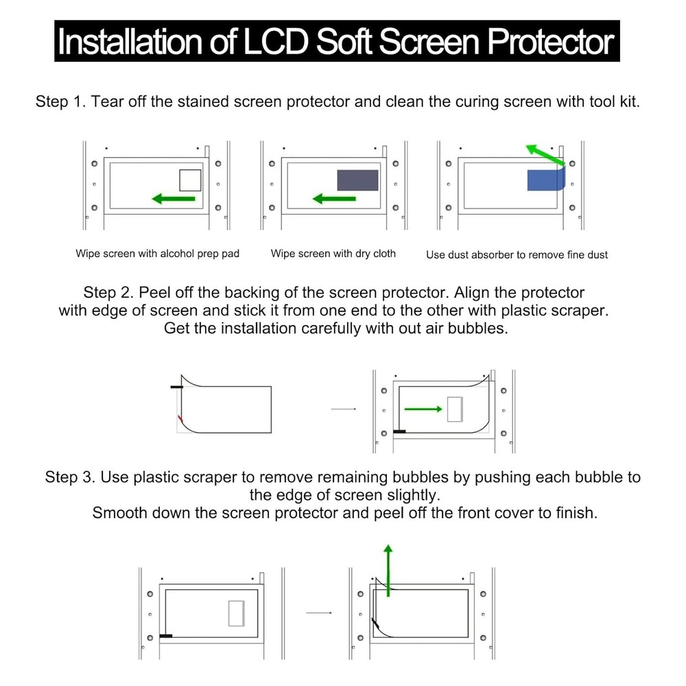 5PCS 6.6" Scratch-Resistant LCD Screen Protector for Anycubic Photon Mono 2