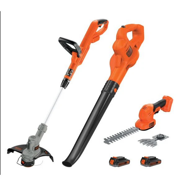 BLACK+DECKER 20V MAX* Combo Kit, String/Hedge Trimmer and Sweeper- BCK3789D2
