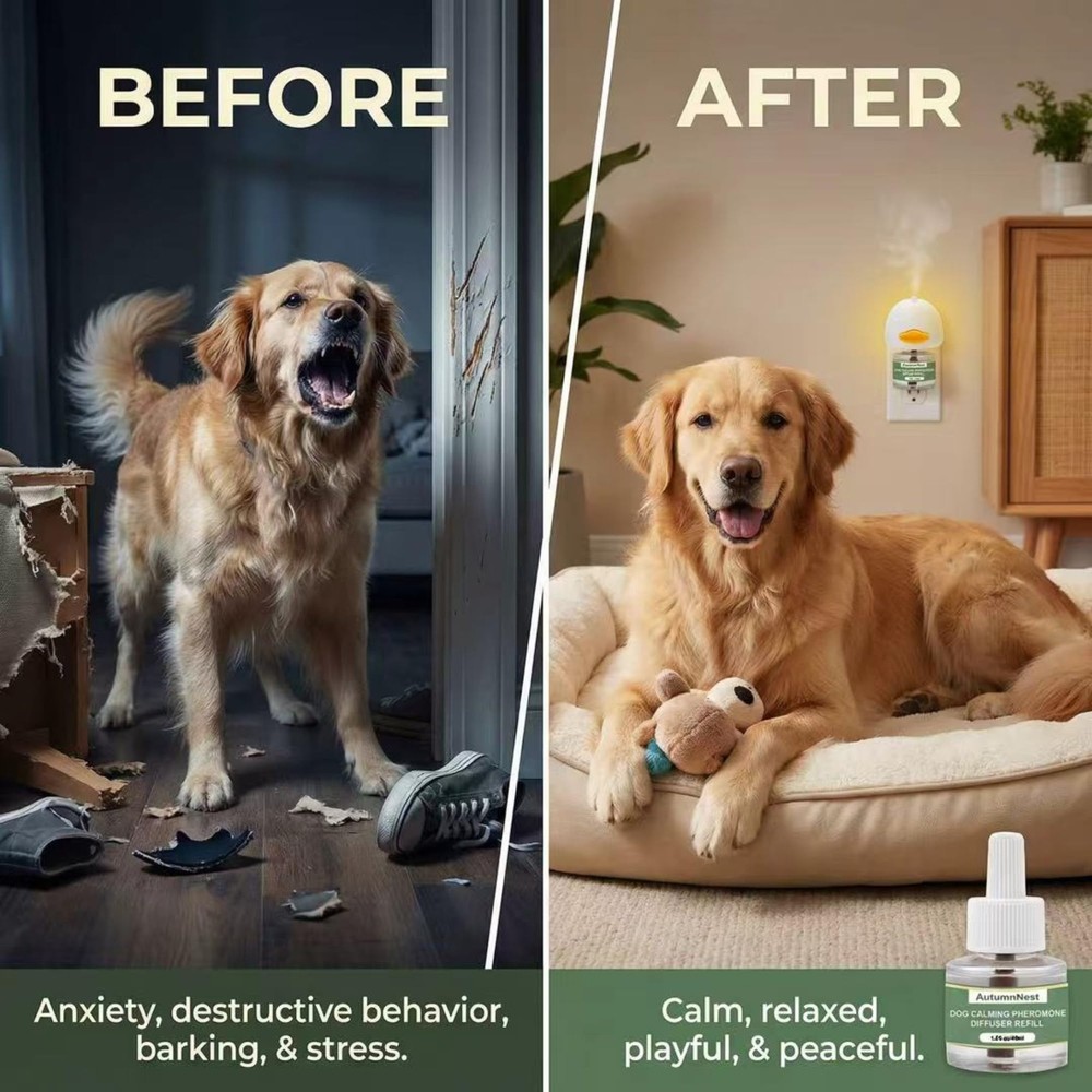 8-in-1 Calming Diffuser for Dog – Pheromone-Based Dog Anxiety Relief, 2 Plug-...