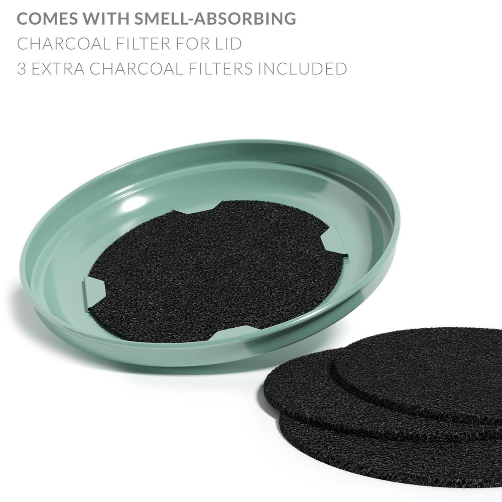 Compost Bin for Kitchen Counter - 1.2 Gallon Countertop Composter with Extra ...