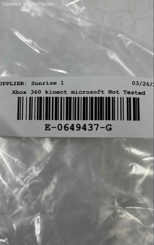 Microsoft Xbox 360 Black Kinect Sensor Motion Camera Not Tested