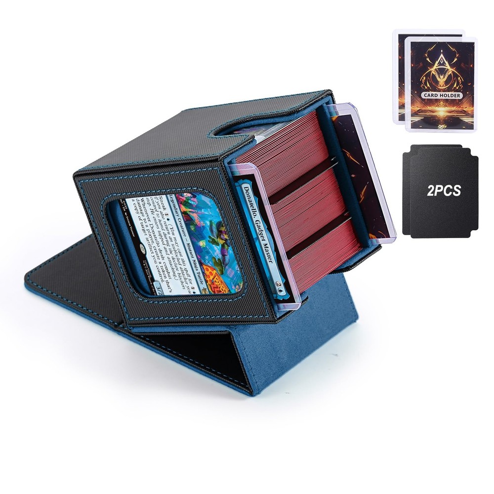 MTG Deck Box, Double Display Window MTG, Commander Deck Box Fits 120+ Single ...