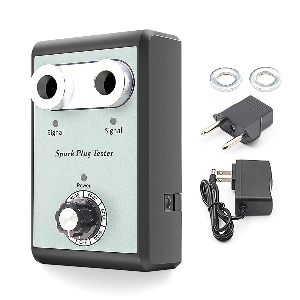 Protable 2 Plug Car Spark Plug Tester 12V Gasoline Ignition Plug Diagnostic Tool