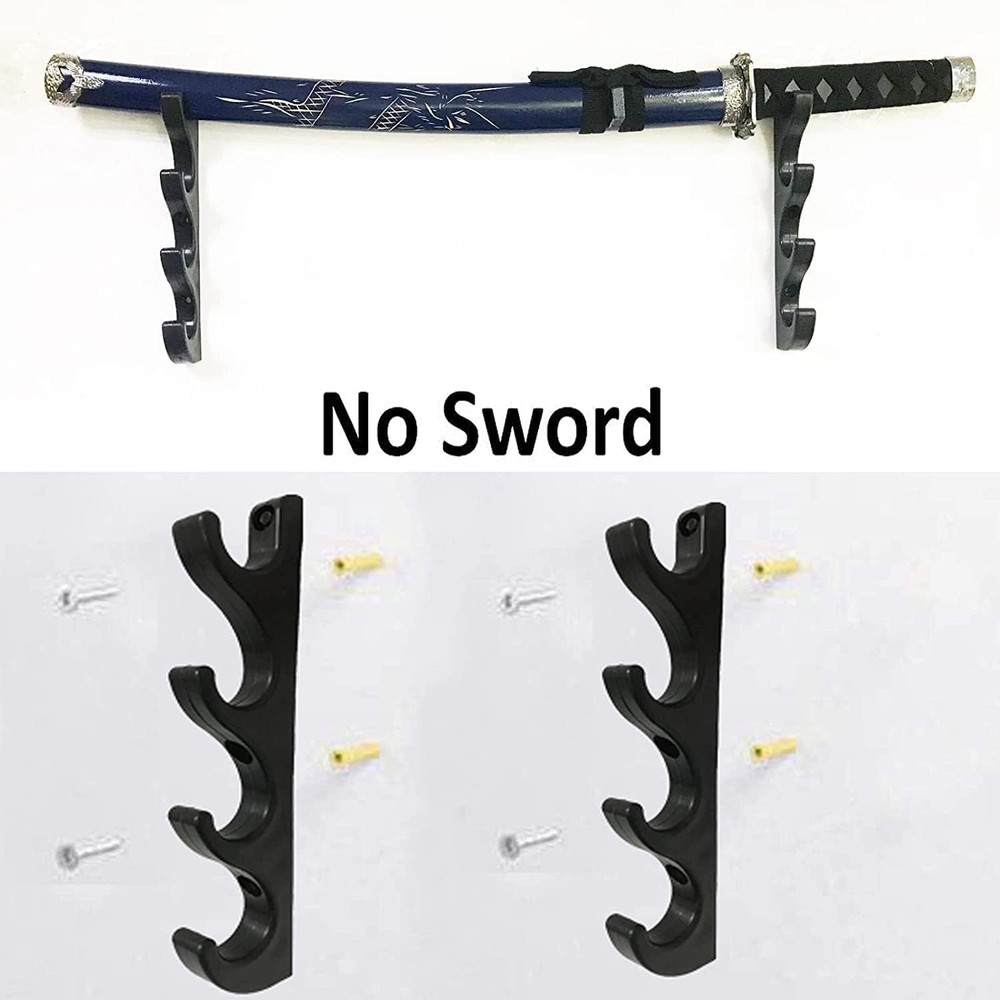 Four-Layer Wall-Mounted Sword Stand, Hook Bracket Hanger Sword...