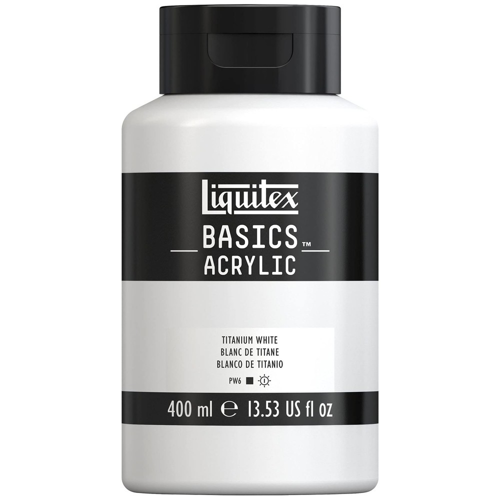 BASICS Acrylic Paint, 400ml (13.5-oz) Bottle, Titanium White
