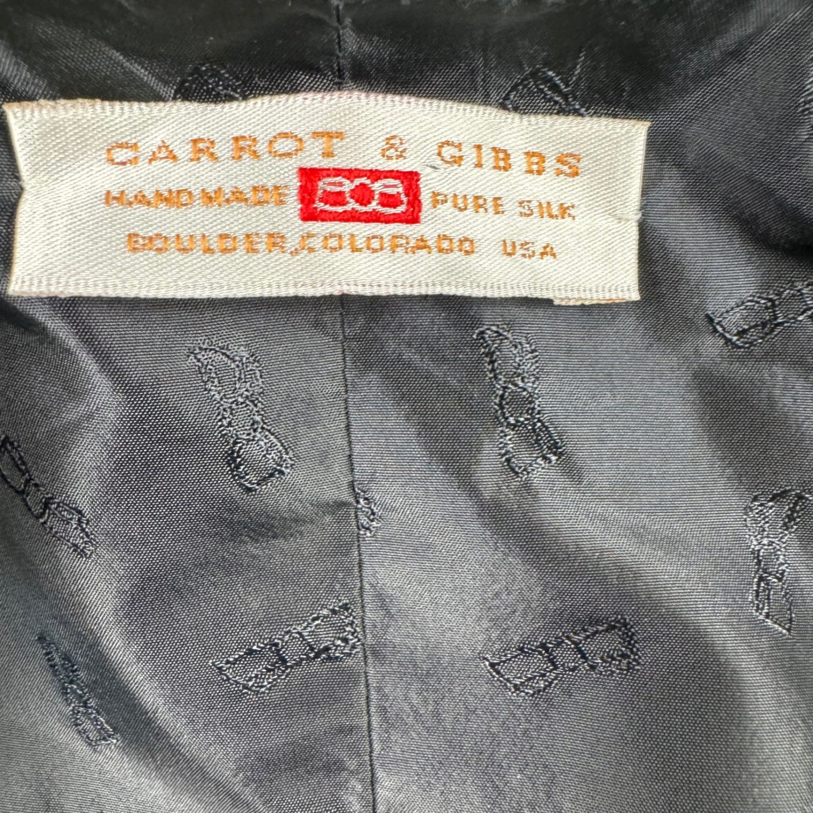 Carrot & Gibbs Mens Pure Silk Formal Vest Waistcoat Grey Geometric Handmade XL