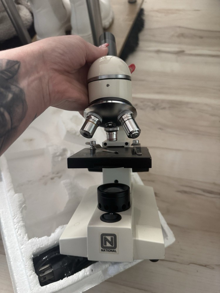 National Optical Model 104 Compound Monocular Microscope Working
