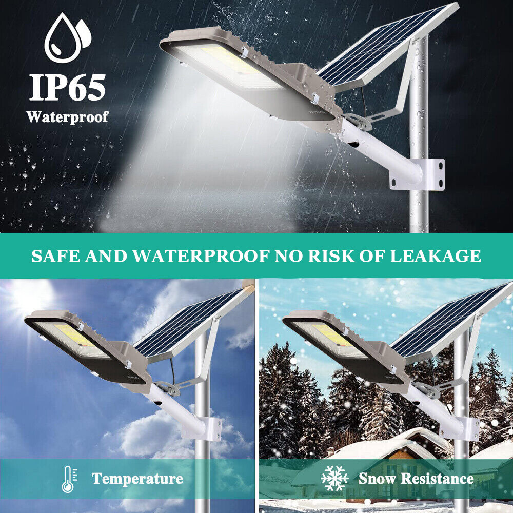 10000LM LED Solar Street Lights Commercial Dusk To Dawn Outdoor Road Wall Lamp