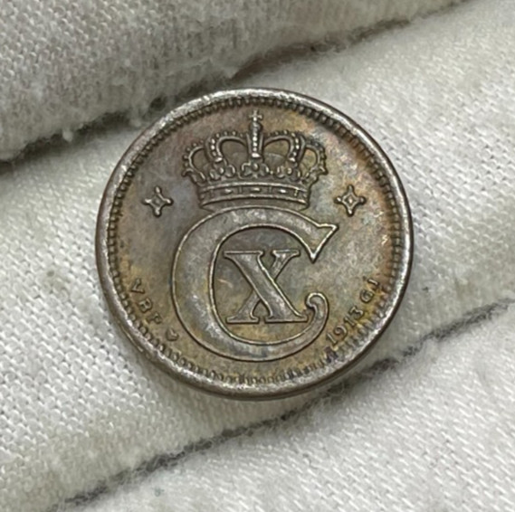 1913 Denmark One Ore Coin