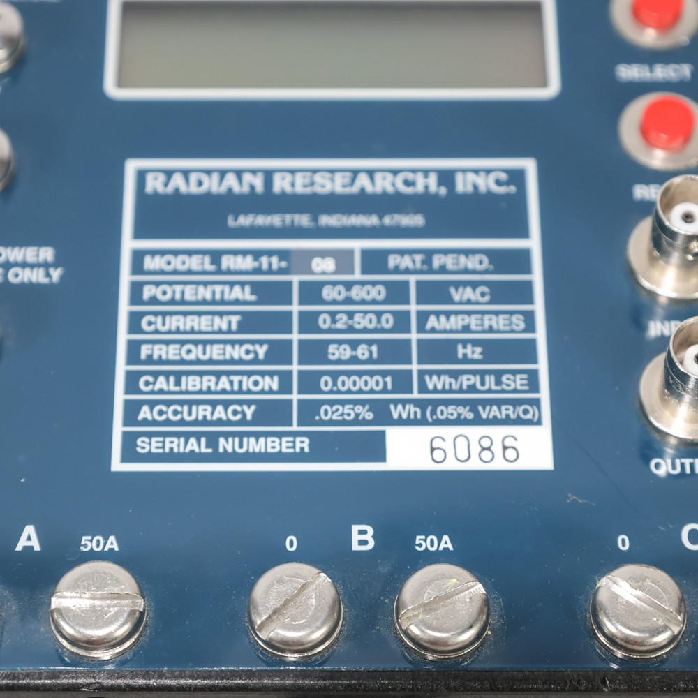 Radian RM-11 Metronic Primary Watthour Standard AC Reference UNTESTED AS IS