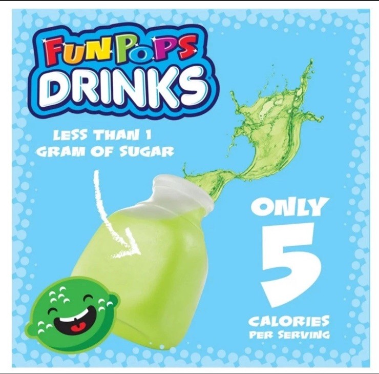 16 PACK! Funpops Assorted Flavors Drink 16/ 6 oz