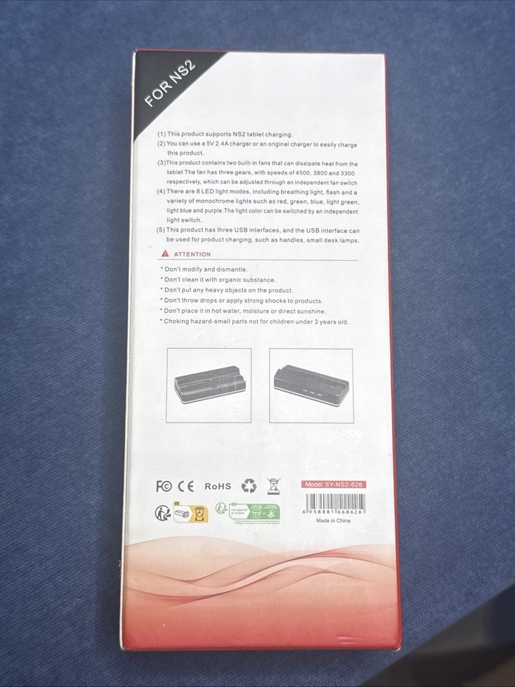 Led Cooling Charging Dock Ns2