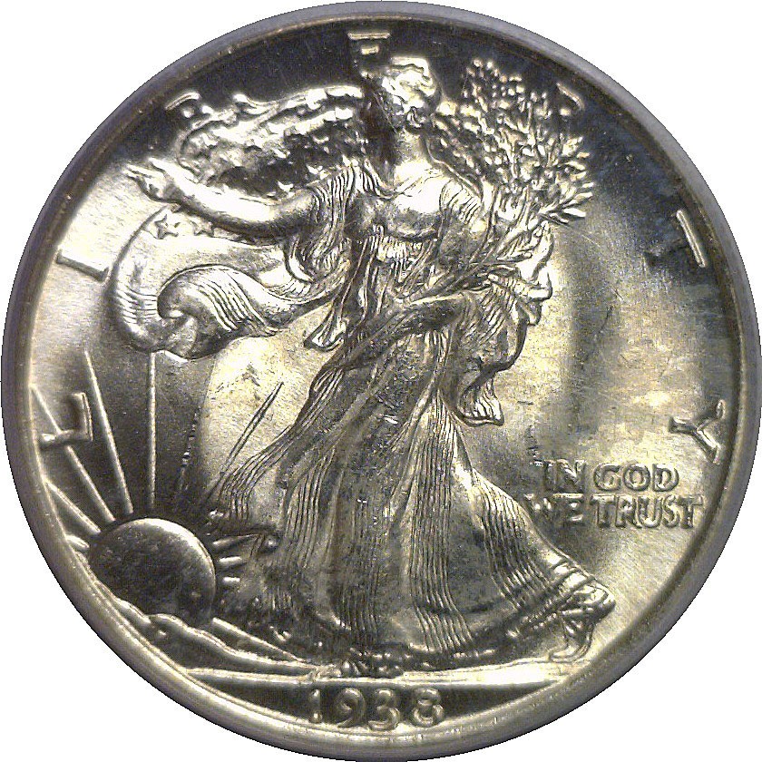 1938 Walking Liberty Half Dollar PCGS MS-65