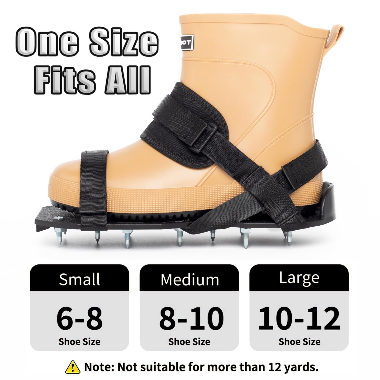 Epoxy Floor Spiked Shoes with 1" Short Spikes â€“ Adjustable Nylon Straps, X-Sh