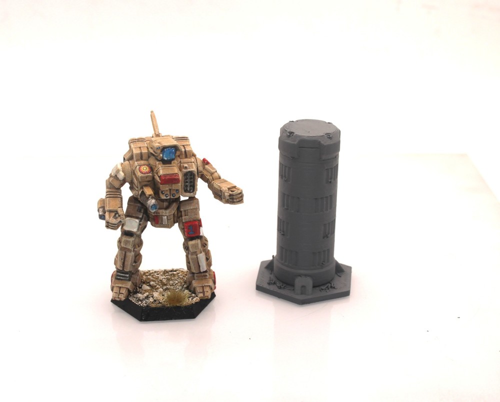 BattleTech Hexed Data Silo Building 3D Printed
