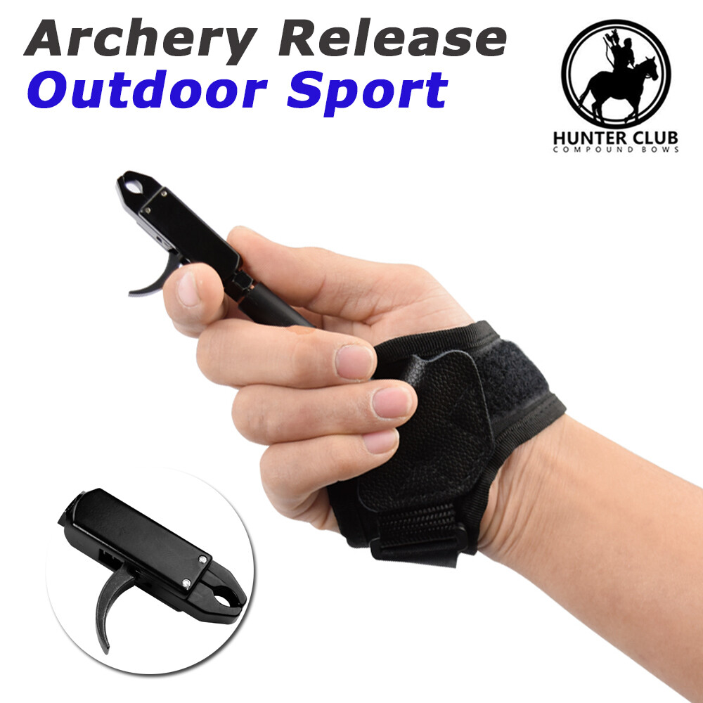 1x Archery Compound Bow Release Aids Adjustable Comfortable Quick Release US
