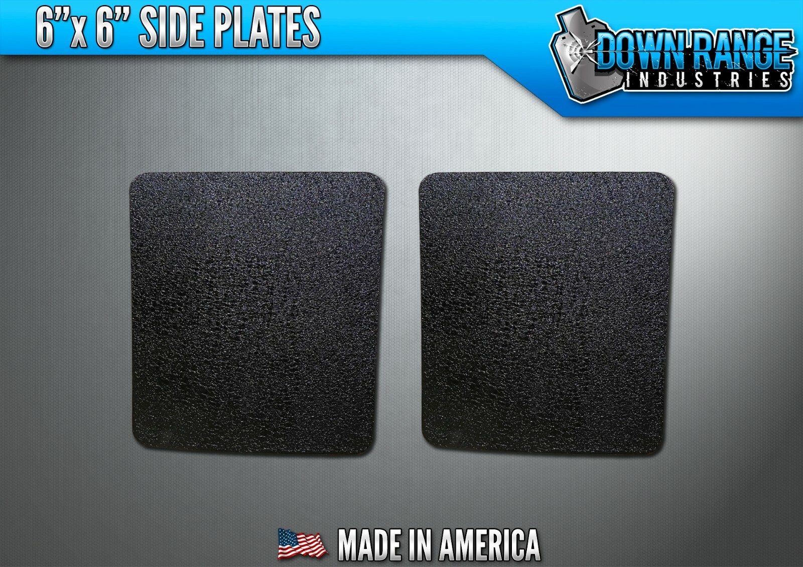 AR500 Level 3 III Body Armor Plates Pair - Curved 6x6 Side Plates