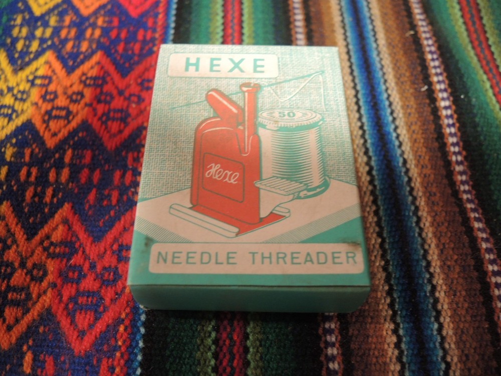 Vtg Hexe Automatic Needle Threader West Germany Original Box,