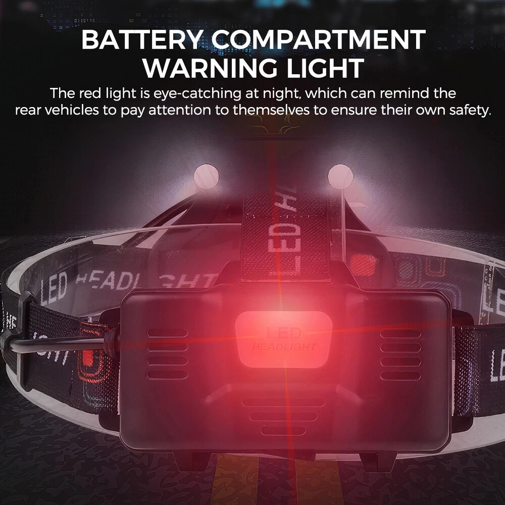 Brightest Powerful 30W LED Headlamp USB-type C Rechargeable Headlight Flashlight