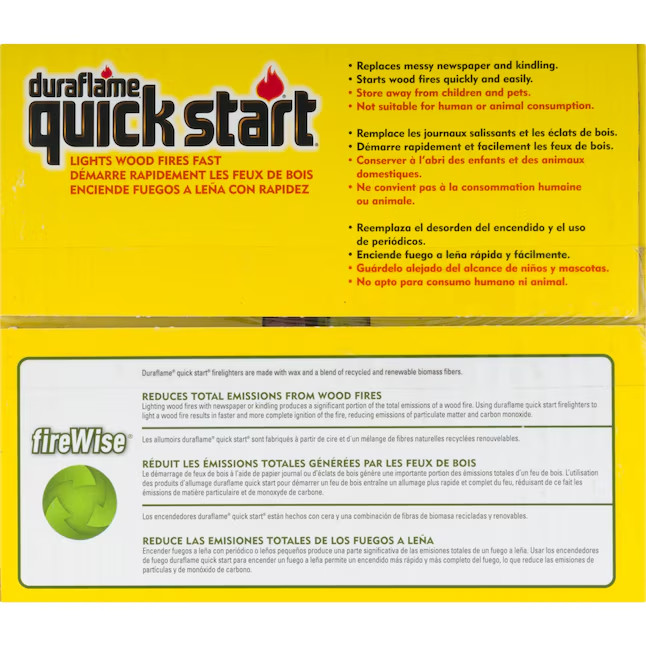 Duraflame Quick Start 1.125 lb Firestarter Break-Apart Indoor Outdoor (40-Pack)