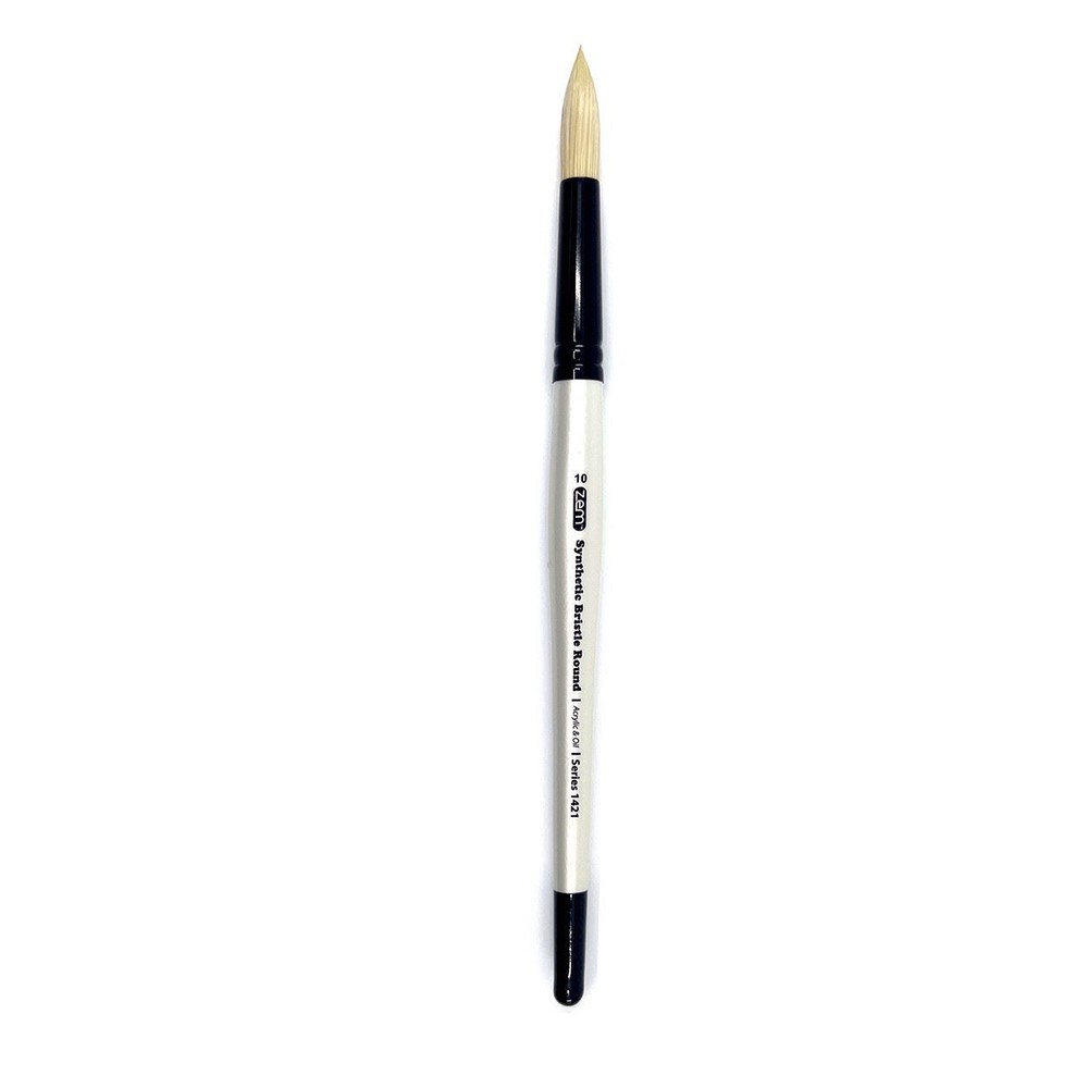 1421 White Bristle Synthetic Round