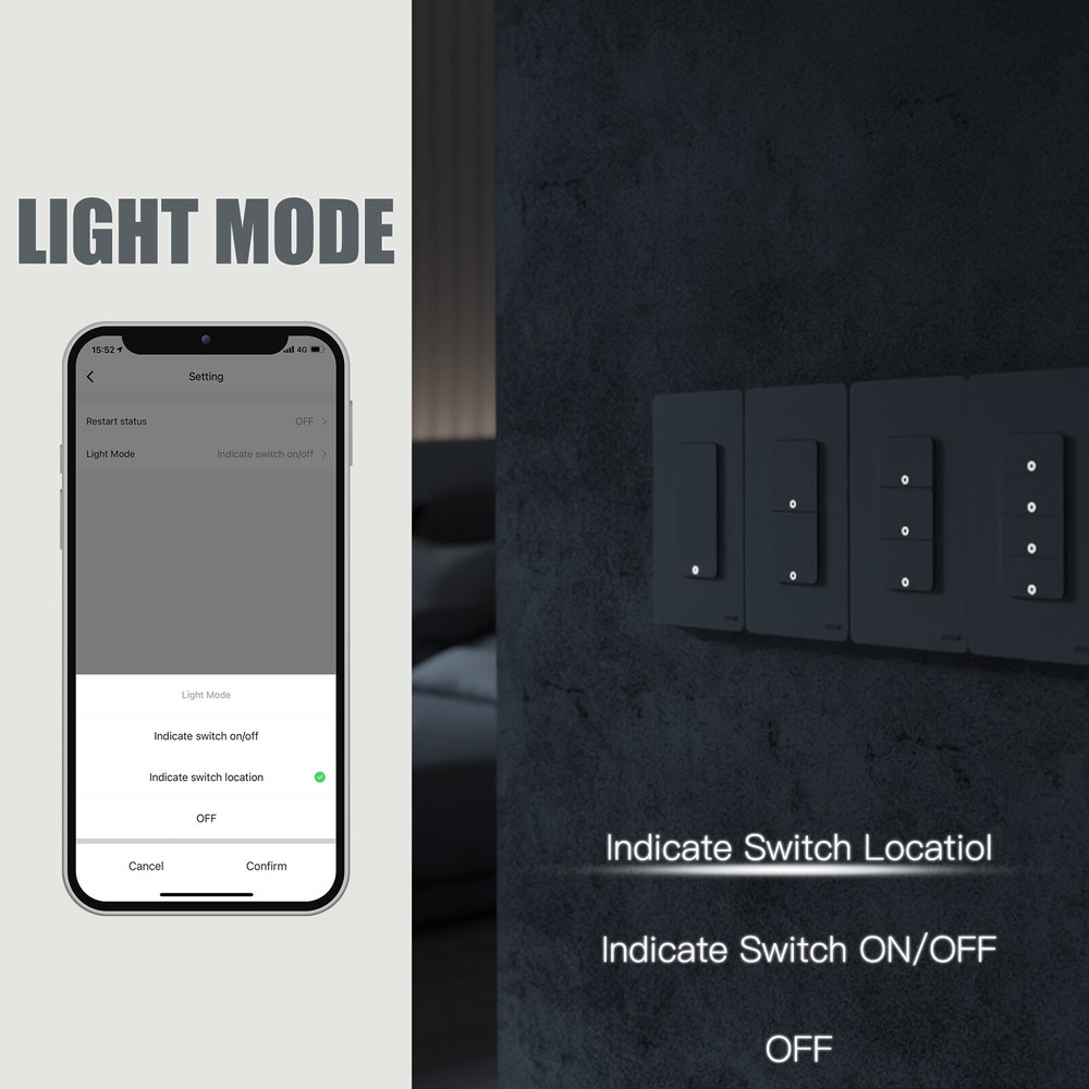 MOES 1/2/3/4 Gang Zigbee Smart Light Switch Wall Push Button Alexa Google APP