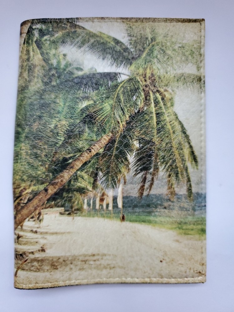 Tiny Book Cover 3.75x5" Palm Trees Beach Design