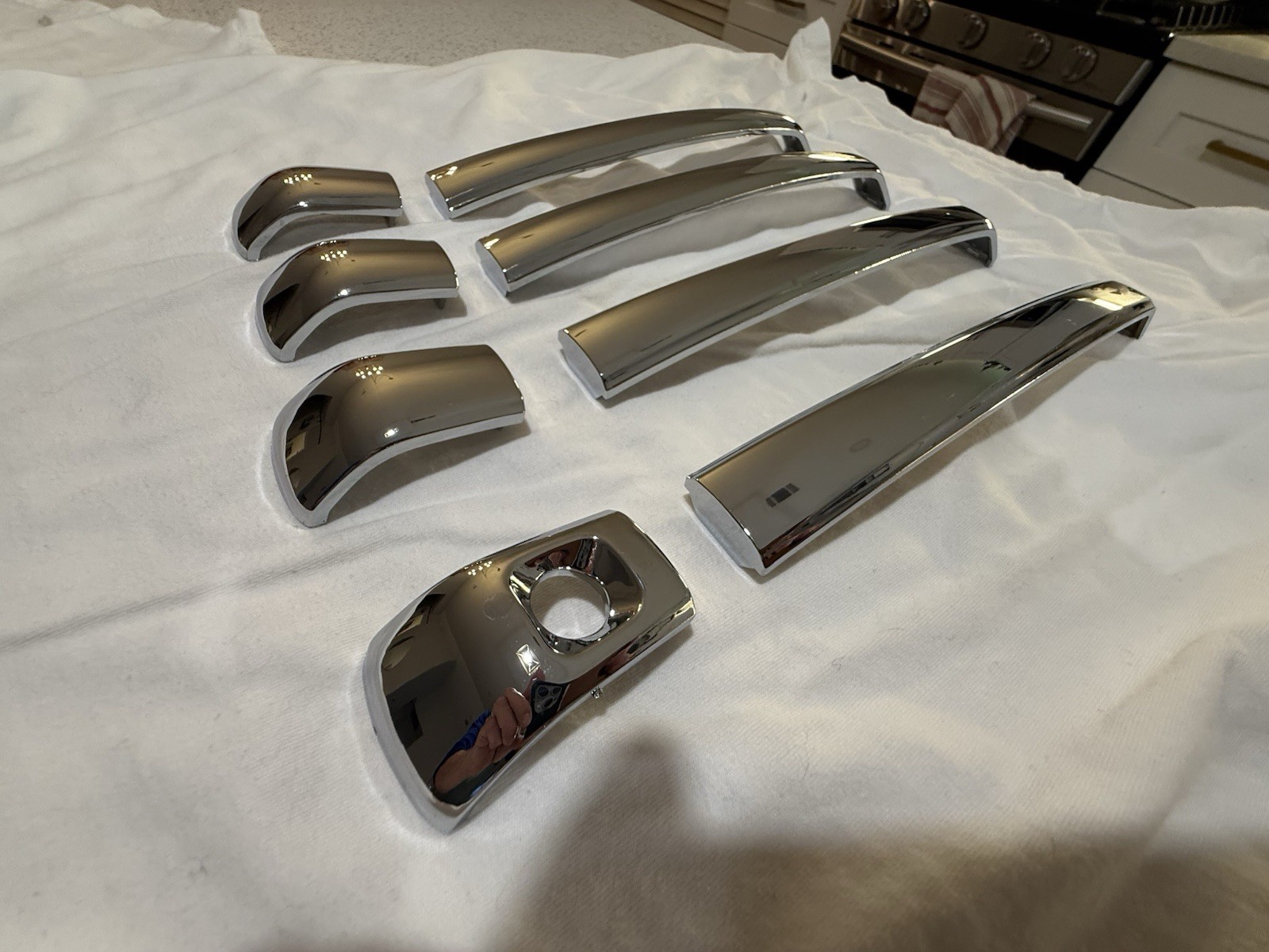 8pc Chrome Door Handle Insert Set for Lexus GX460 2010-2023 - 3M Tape Overlay