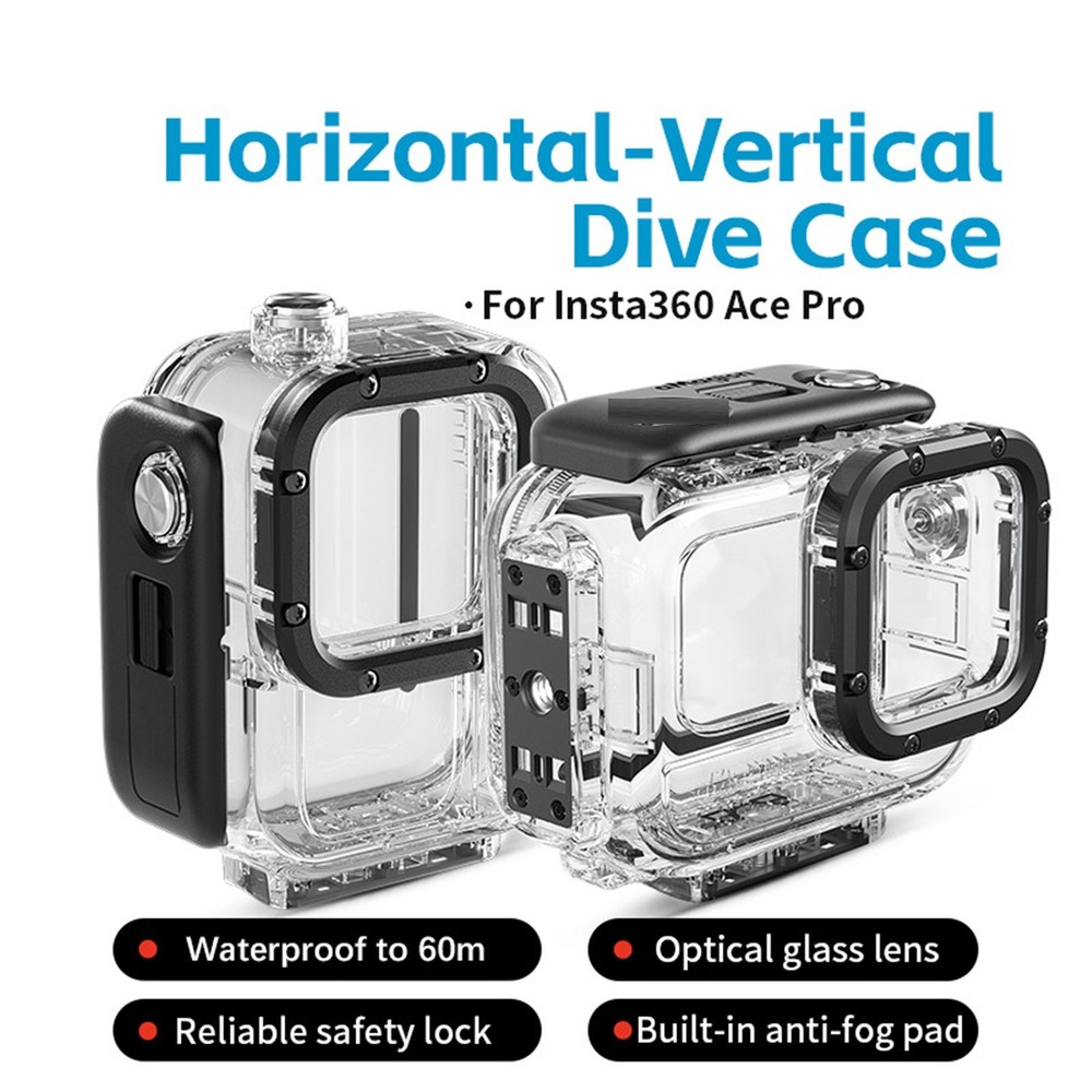 New 60M Diving Waterproof Shell Case Camera Accessories For Insta360 ACE Pro dd