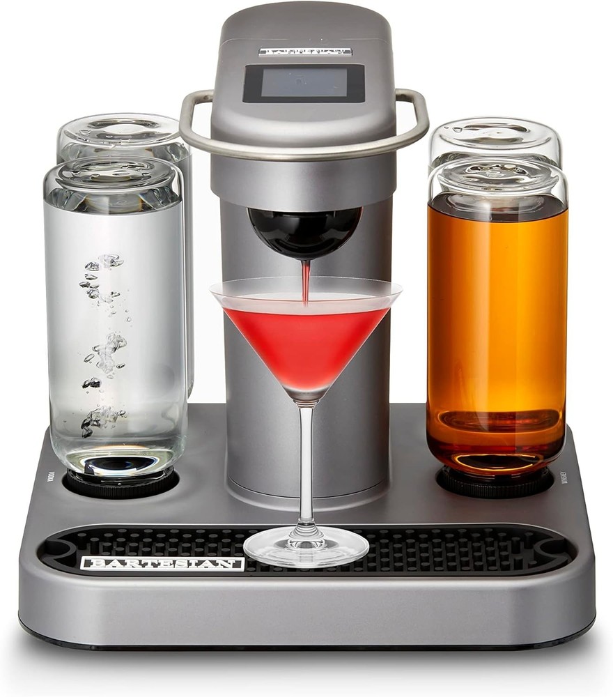 Bartesian 55300 Premium Cocktail Machine w/5 Canisters LCD Screen Gray