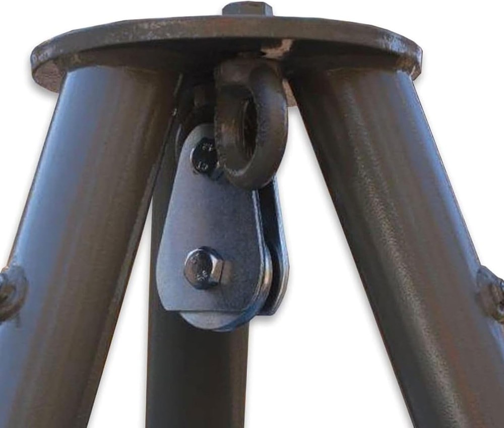 Tripod Header with Pulley for Deer Feeder System Attachment (Feeder Excluded)